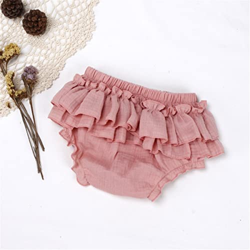 Image of 3 Pack of Little Baby Girls Boys Cotton Linen Blend Cute Bloomer Shorts