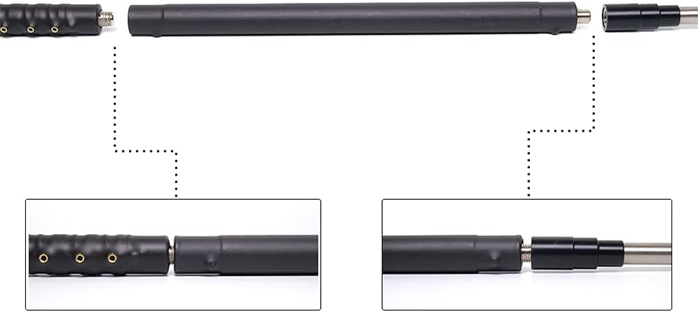 Portable GRA‑1900T HF/VHF Telescopic Antenna | 1.8–50 MHz (160–6 m) with PL‑259/UHF Connector | 120 W, Lightweight, Low SWR DX Mobile Antenna
