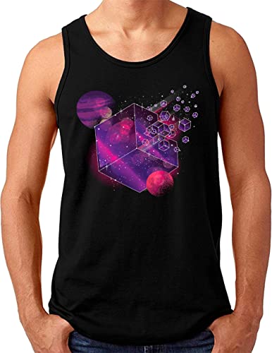 Débardeur homme OM3 Out of Space Planet Universe noir imprimé espace