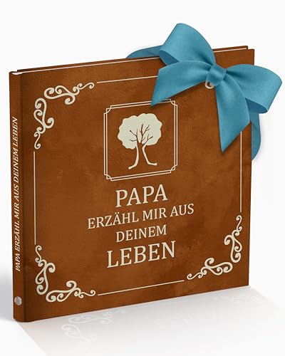 Silberknopf® Papa erzähl mir von deinem Leben | Erinnerungsbuch zum Ausfüllen | Papa Geschenk Geburtstag | Familienbuch | Vatertagsgeschenk für Papa | Geschenk für Papa | Buch zum Vatertag