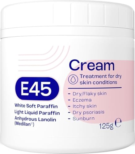 Image of E45 Cream 125g Moisturiser for Dry & Sensitive Skin, Perfume Free