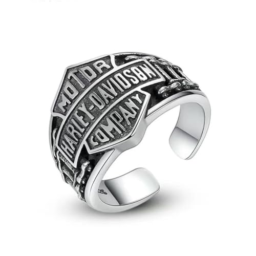 Caiduoduo Gioielli Vintage Harley Anelli moda Accessori Persone uomo Dominante Alfabeto Inglese Anelli