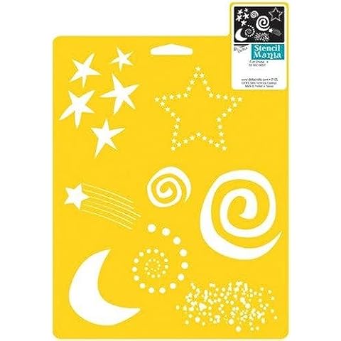 Delta Creative Stencil Mania Stencil, 7 by 10-Inch, 970810710 Fun Shapes Cover