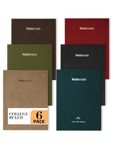 Image of DOODLE Notemate A4 Notebook Pack of 6 | 160 Pages Each | Smooth Paper | Minimal Design Notebooks for School, College, Office, Notes, Lists, Study & Everyday Writing