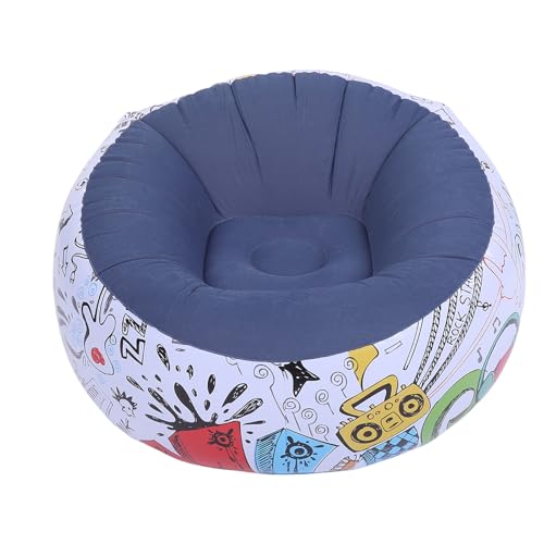 Chaise longue gonflable portable Matybobe fauteuil air bleu profond