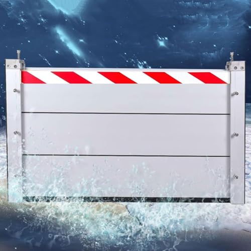 Aluminum Flood Protection Board 80cm Reusable Flood Protection Barriers Industrial Heavy Duty Flood Defence Dams with Threshold Kit(Outside,80 * 100cm)