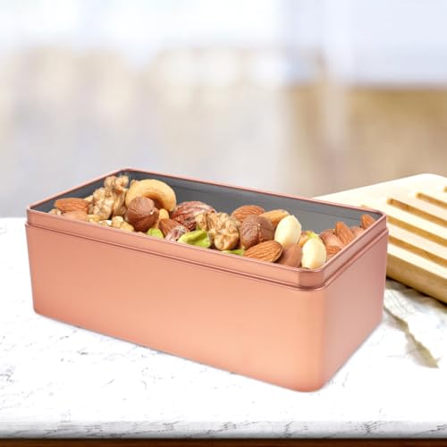 Caja de lata rectangular para guardar té y galletas en tus fiestas 5