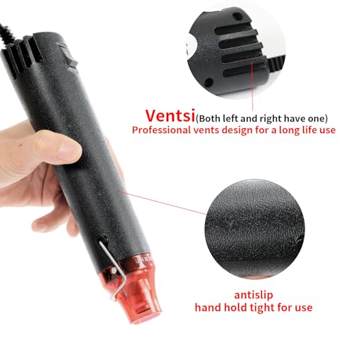 Ferropeak Heat Gun 300W, Handed Hot Air Gun for Crafting and DIY (Black) - image 3