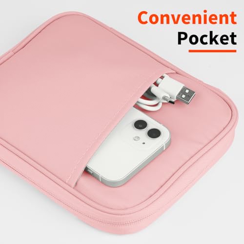 Image of HoYiXi Universal Sleeve for 7-8 inch Tablet Fire HD 8 /Fire HD 8 Plus Compatible iPad mini (6th Gen) 8.3 inch 2021, iPad mini 5 /4 /3 /2 /1, Tab A8, 7 inch-8 inch inch Android Tablet Sleeve Case-Pink