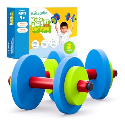 Modern Innovations Kids Weight Set (2 Pack) Toy Dumbbells, Baby Dumbbell Workout Weights, Fun Fitness and Exercise Equipment for Toddlers - Blue, Green, Red…