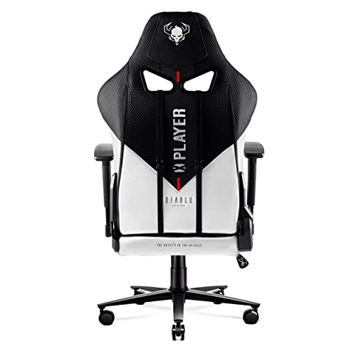 Diablo Sedia da Gaming in Tessuto X-Player 2.0 - Gaming Chair Ergonomica con Braccioli 3D - Cuscino Cervicale/Lombare Funzione Dondolo - Sedia per PC, Poltrona Gaming, Sedia Ufficio 160 kg - King (XL) - Sedia gaming - Immagine 6