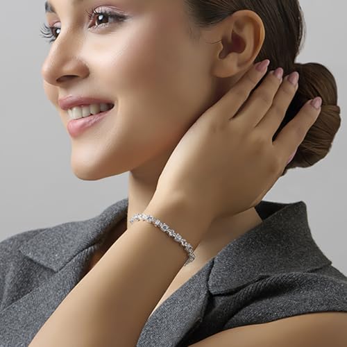 Image of TRUESILVER ACPL Pure Sterling Silver Bracelet for Women | BIS Hallmarked 925 Silver Bracelets Jewellery Gift for Birthday Wedding Anniversary