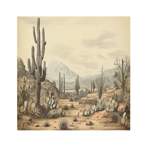 Servilletas de Tela Satinadas Set x6 Color Cactus miniatura 1