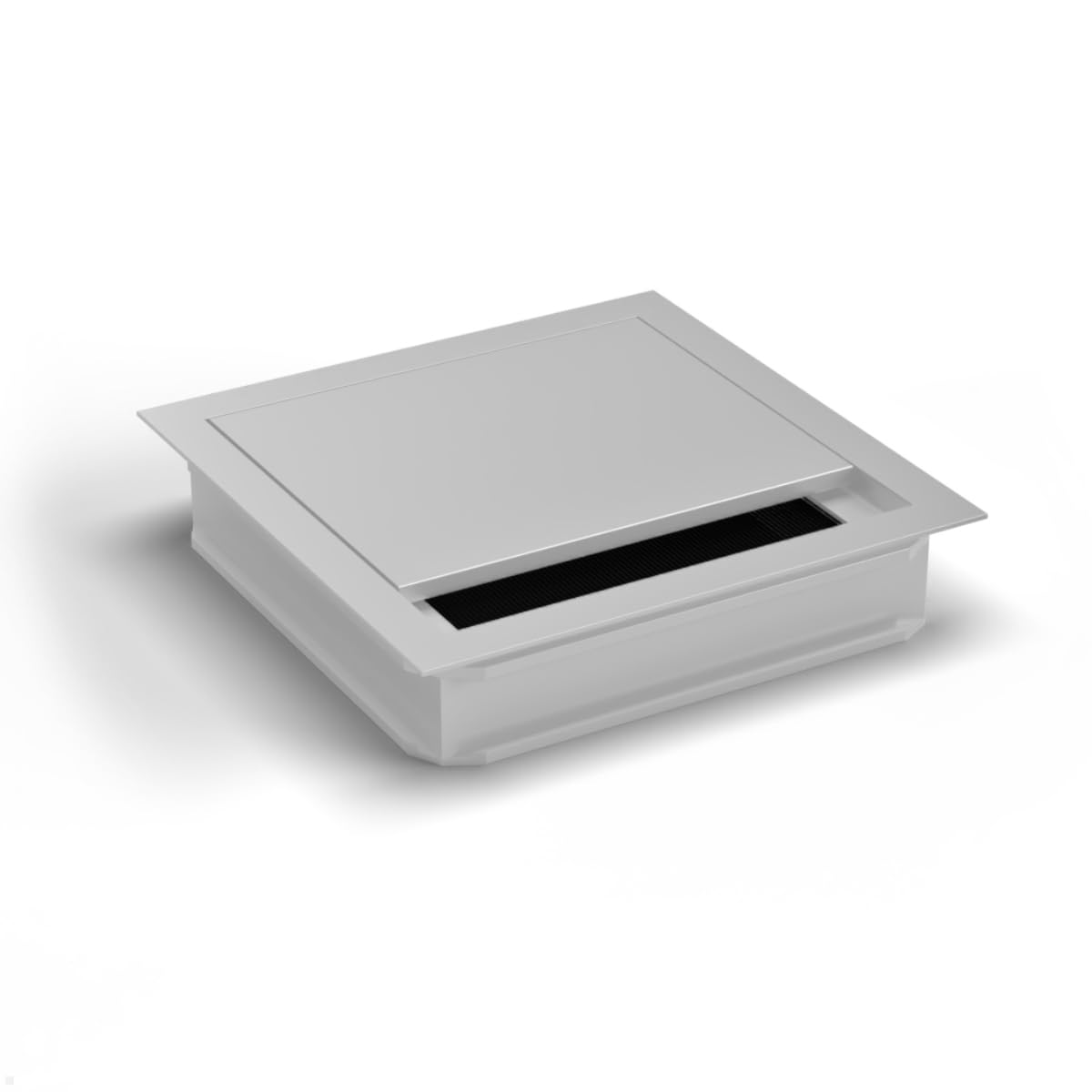 TKD014 Kabeldurchführung 120x120mm (Silber), Kabeldose, Bürstendichtung, für mehrere Kabel