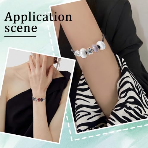 Pulsera trenzada de cuero sintético de PU con resistente cierre de cadena extendida 6