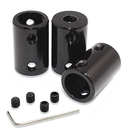 WAAZVXS Coupler Black Aluminum Alloy Rigid Coupling Coupler for Motor Connector Shaft for Boat Model (Inner Diameter : 6x12mm)