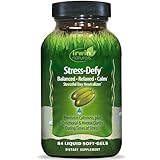 Irwin Naturals Stress-Defy Mood Support – 84 Liquid Soft-Gels – Calm, Balance & Emotional Wellness