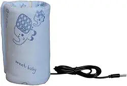 Aquecedor de Mamadeira Portátil USB Estampado Prático, Compacto e Seguro para Leite de Bebê,Ideal para Viagens Passeios e Uso Diário