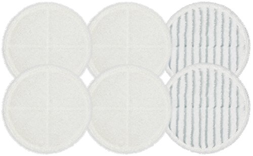Flintar 2124 Spinwave Replacement Mop Pads For Bissell Bissel Spinwave Hard Floor Cleaner Powered Rotating Mop 2039 Series, 2307, 2315A, Part # 2124 (6 - Pack (4 Soft Pads + 2 Scrubby Pads)) #TOP1