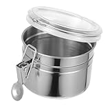 Pot de rangement pratique : ✅ ✅ ✅ 【récipient de stockage en verre hermétique 】 avec une capacité suffisante, il peut être utilisé pour contenir des bonbons, de la menthe, du chocolat, du , des feuilles de thé d'autres articles que vous souhaitez remplir. facile à laver et robuste, vous offrant une bonne expérience d'utilisation.