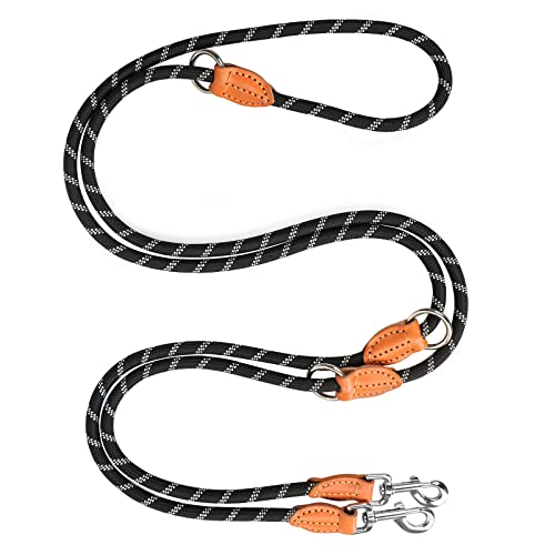 Geflochtene Hundeleine 2m Paracord - Bissfeste Verstellbare Leine Fr  Mittelgroe & Groe Hunde, Freihandleine & Trainingsleine