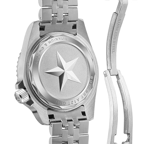 Image of BODERRY Men's Watch Titanium Automatic 200M Waterproof Diver Watch with GMT Automatic Movement and Titanium Bracelet-Admiral