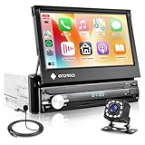 Hodozzy Android Radio Coche 1 DIN con Carplay Inalámbrico Android Auto Pantalla Táctil Extraible 7 Pulgadas Autoradio Bluetooth 1Din con GPS WiFi Estéreo Coche FM/RDS Radio+Cámara Trasera Hodozzy Android Radio Coche 1 DIN con Carplay Inalámbrico Android Auto Pantalla Táctil Extraible 7 Pulgadas Autoradio Bluetooth 1Din con GPS WiFi Estéreo Coche FM/RDS Radio+Cámara Trasera