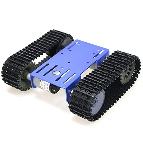 Premium Intelligent 2WD Tank Robot Chassis Platform with 2PCS DC Motors & Plastic Track, RC STEAM...