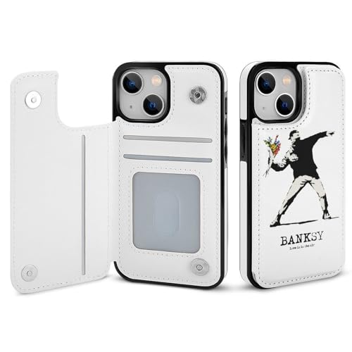 iPhone16PropP[X 蒠^ oNV[ Banksy Ԃ̂Ă鏭N ԓ ACtH16ProP[X 蒠^ z^ X}zP[X y J[h[ X^h@\  S@Ή Phone16PropJo[