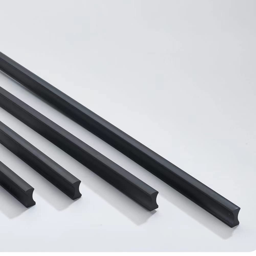 Tiradores Largos Para Armarios Y Cajones | Aleación De Aluminio Negro | Varias Longitudes (80-1000mm) | Pack 2 Unidades