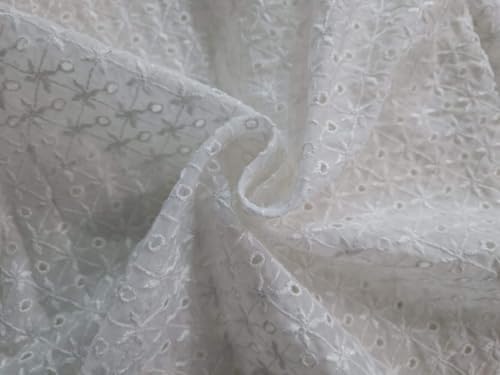 Tissu de broderie en organza 112 cm de large - Broderie 4 - 2