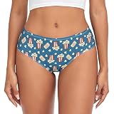 vvfelixl Panties for Women Popcorn and Movie Ticket Striped Boxes Women Bikini Underwear Cotton Cheeky Panties...