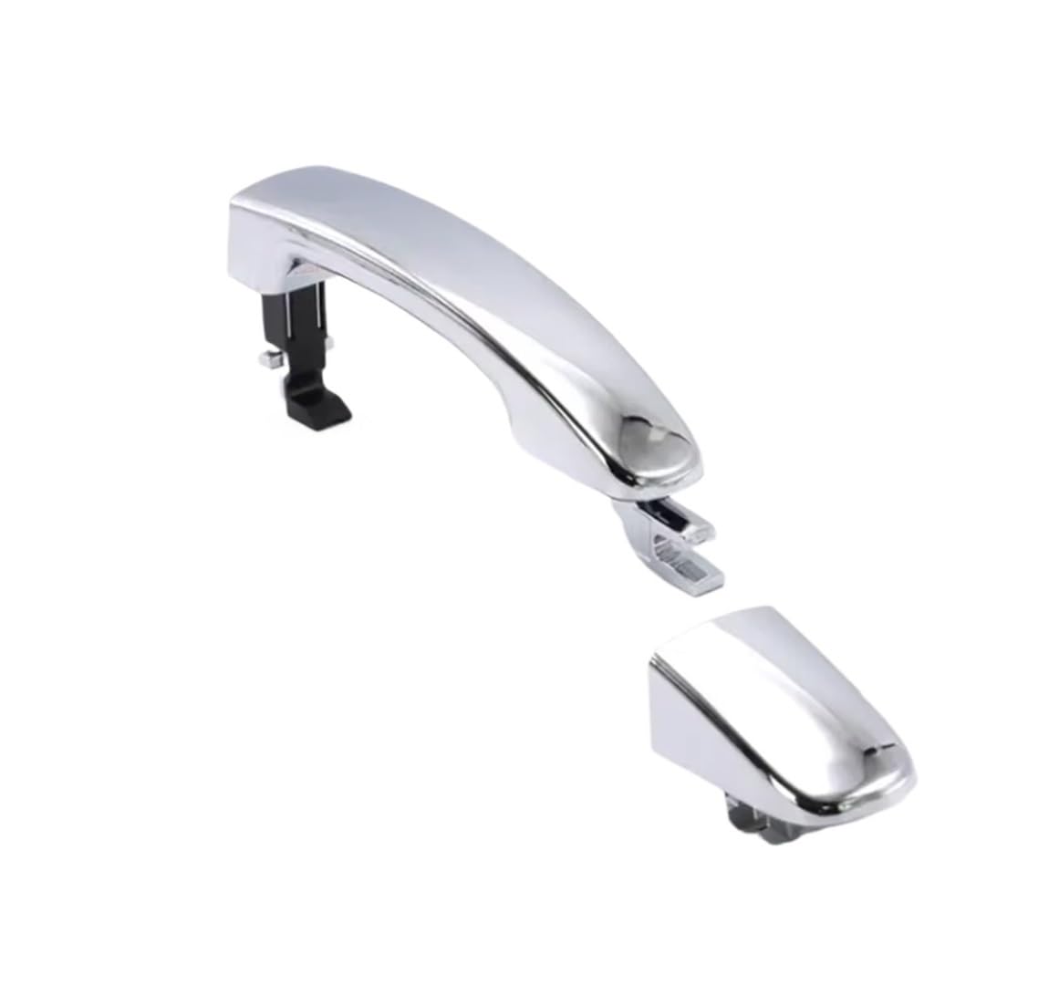 Ratsch Black Car Side Exterior Door Handle Car Outer Exterior Door Handle For Everest For T6 For T7 For Bt50 2012-2020 Car Door Handle Chrome& With Cap(,Front Left With Hole)