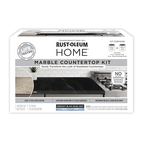Rust-Oleum 369548 Home Marble Countertop Coating Kit, 72 fl oz, Black