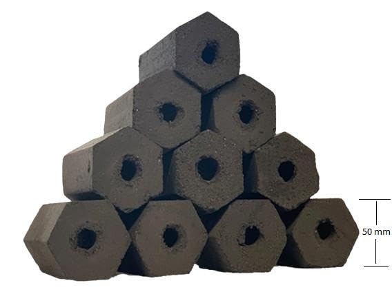 Image of ECOFRIENDLY SMOKELESS Premium Charcoal BRIQUETTES Long Burn, Odorless, Ideal for BBQ Tandoor (2.50 Kg)