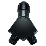 10AN to 8AN 8 AN Y Adapters Male Flare Fuel Line Hose Fitting Block Tee Pipe Aluminum Adapter 10 AN...