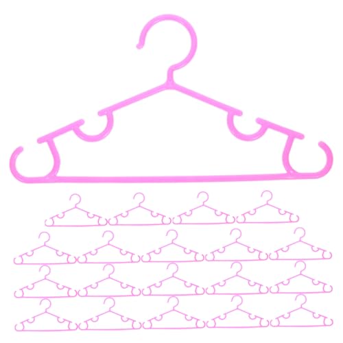 MUELODSIC 20 Piezas Perchas Antideslizantes para Perchas de Plástico Color Rosa para Ropa Niña y Secado de Prendas Organizador para Armario Infantil