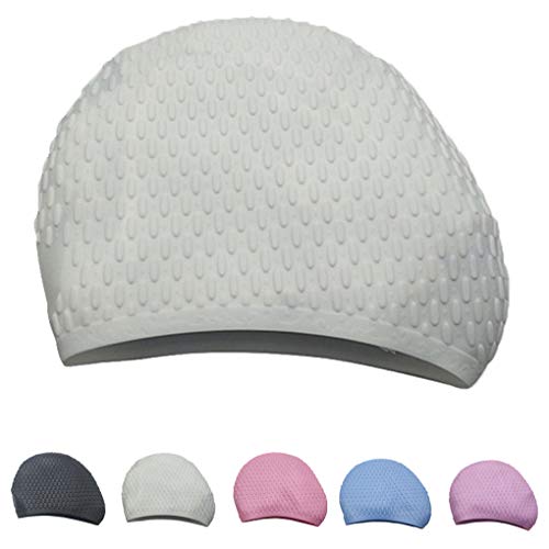 Touca de Natação Waterdrop Homens Mulheres Elastic silicone à prova d'água Orelhas Cabelo Comprido