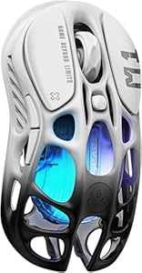 GravaStar Mercury M1 Pro Gaming-Maus kabellos, 26.000 DPI, 4K Polling Rate, PAW3395 Sensor, Ultraleicht (88g), Bluetooth/2.4G/kabelgebunden, RGB, 5 programmierbare Tasten – Gradient Schwarz