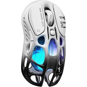 GravaStar Mercury M1 Pro Gaming-Maus kabellos, 26.000 DPI, 4K Polling Rate, PAW3395 Sensor, Ultraleicht (88g), Bluetooth/2.4G/kabelgebunden, RGB, 5 programmierbare Tasten – Gradient Schwarz