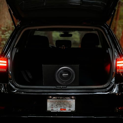 Image of Qpower Single 12 inch Vented Ported Car Subwoofer Sub Box Enclosure, QBOMB12VL - Single Cab Bass Woofer Speaker Box System for Vehicle or Truck Audio