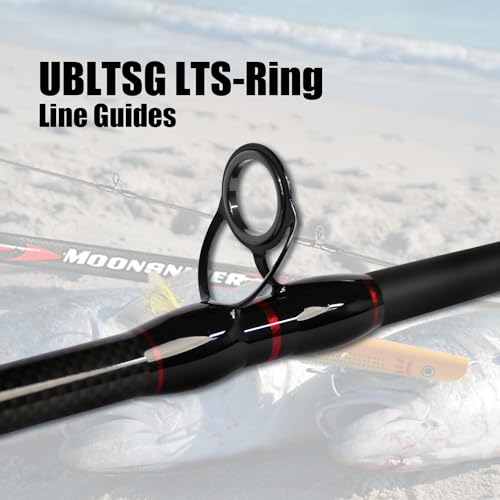 Fiblink Surf Casting Fishing Rod 2-Piece Graphite Travel Baitcasting Fishing Rod (Length: 10\')