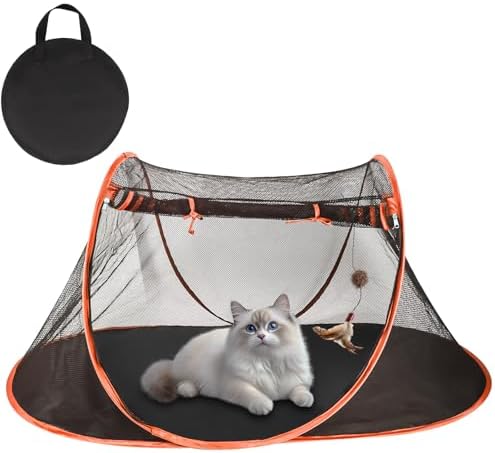 Portable Cat Tent for Bearded Dragon, Outdoor Cat Enclosures, Por...