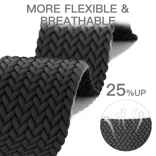 Folavii 20mm 磁気編組ナイロンバンド Garmin Vivoactive 5/Vivoactive 3 ウォッチバンド対応 クイックリリースストレッチストラップ 交換用 Garmin Venu/Venu Sq/Forerunner 55/165/245/645用