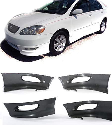 Brand Eax Compatible With Toyota Corolla 05 06 07 08 Replacement For S Style Front L R Lower Body Kit Lip Spoiler Pp Black 05 06 07 08 Amazon In Car Motorbike