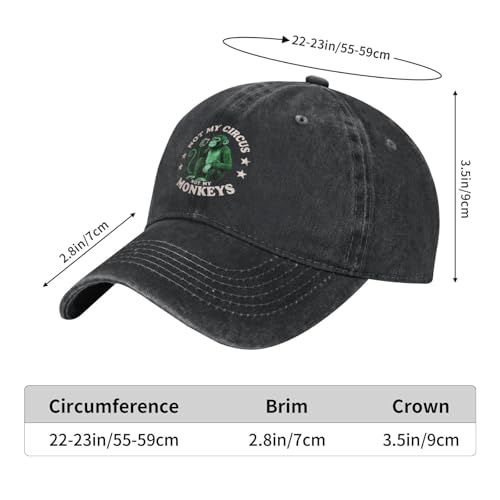 Gorra de béisbol negra ajustable unisex miniatura 4