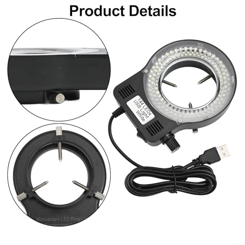 Éclairage pour microscope anti-ombre 144 LED réglable