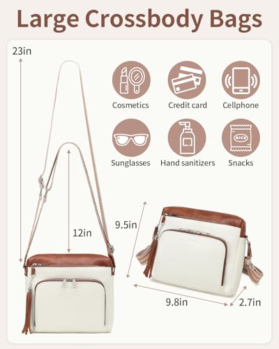 Crossbody Bags for Women, Medium Crossbody Purse with RFID Pockets & Built in Wallet, Handbags Shoulder Bag, Gifts3