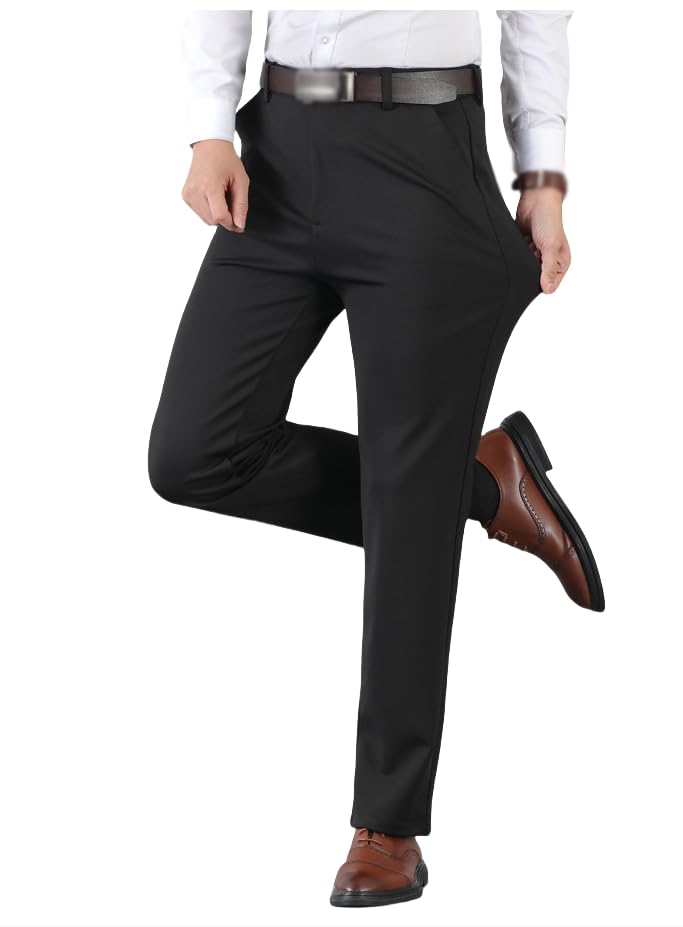 Timelessflex - Men's High Stretch Straight Fit Pants, Stretch Dress Pants Men,Mens Casual Stretch Pants