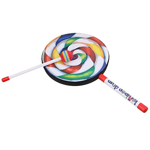 200mm Lollipop Shape Hand Drum Percussion Musical Instruments 5pcs